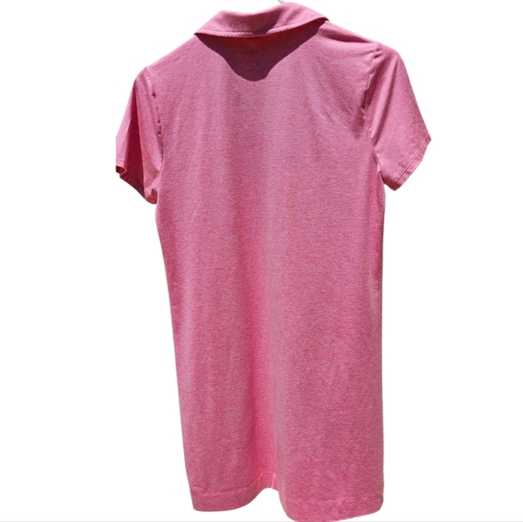Lilly Pulitzer Heathered Confetti Pink Dune UPF 50+ Short Sleeve Polo Dress EUC - Picture 2 of 6